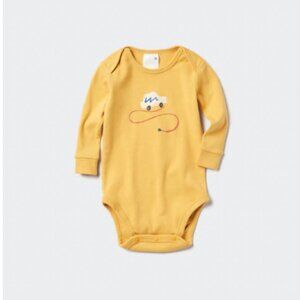 COPY - UNIQLO Baby Printed Bodysuit | Long Sleeve PINK 6-12M NWT